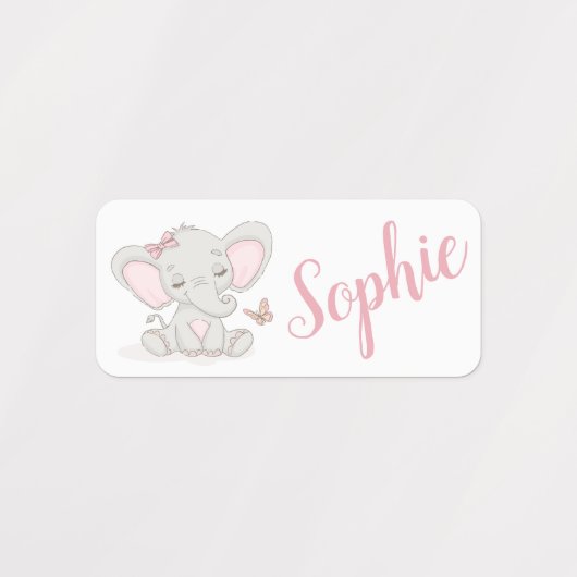 Cute Elephants Labels (Design 2)