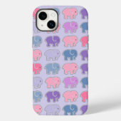 Cute Elephants Paars Pattern Case-Mate iPhone Case (Achterkant)