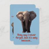 Cute Elephants Valentijnsdag Kaart (Voorkant / Achterkant)