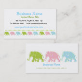 Cute Elephants Visitekaartje (Voorkant / Achterkant)