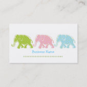 Cute Elephants Visitekaartje (Achterkant)