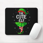 Cute Elf Christmas Girls Women Elf Squad Xmas Fami Muismat (Met muis)