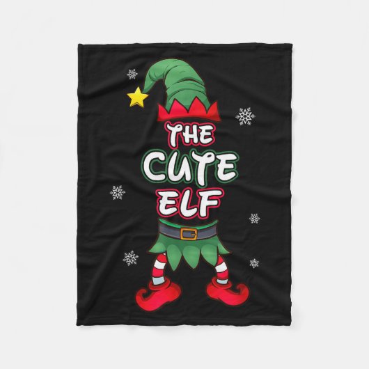 Cute Elf Christmas Pajamas Pjs Matching Family Gro Fleece Deken (Voorkant)