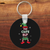 Cute Elf Christmas Pajamas Pjs Matching Family Gro Sleutelhanger (Voorkant)