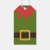 Cute Elf Costume Red Green Brown Kerstmis Cadeaulabel (Voorkant)