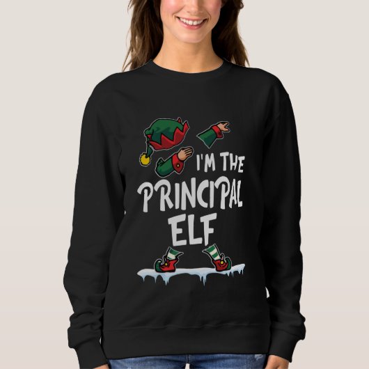 Cute Elf Dabbing on Snow I m'n hoofd Elf Trui (Voorkant)
