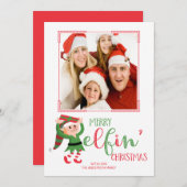 Cute Elf Elfin-kerstfotokaart Feestdagenkaart (Voorkant / Achterkant)