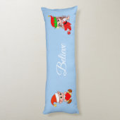 Cute Elf & Fairy on Light Blue Body Pillow Lichaamskussen (Achterkant (Verticaal))