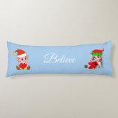 Cute Elf & Fairy on Light Blue Body Pillow Lichaamskussen (Voorkant)