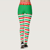 Cute elf gestreepte leggings (Achterkant)