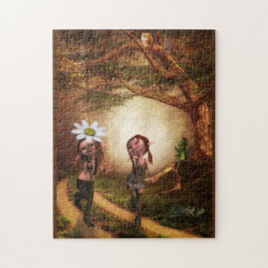 CUTE ELF GIRLS FANTASY PUZZLE LEGPUZZEL (Verticaal)