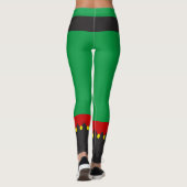Cute Elf Green Red Kerstnieuwigheid Leggings (Achterkant)