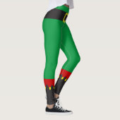 Cute Elf Green Red Kerstnieuwigheid Leggings (Rechts)