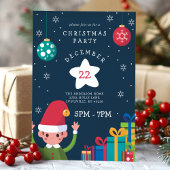 Cute Elf Holiday Kerstfeest Kaart