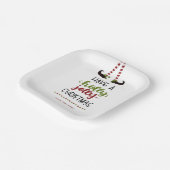 Cute Elf Holly Jolly kerst op persoonlijke titel Papieren Bordje (Gebogen)