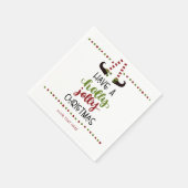 Cute Elf Holly Jolly kerst op persoonlijke titel Servet (Hoek)