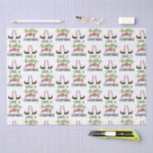 Cute Elf Holly Jolly kerst op persoonlijke titel Tissuepapier (Craft)