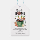 Cute Elf Hot Chocolate Bomb-kerstcadeautje Cadeaulabel (Voorkant)