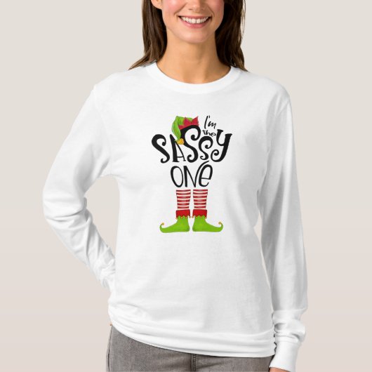 *~* Cute ELF I AM DE SASSY ONE T-shirt (Voorkant)