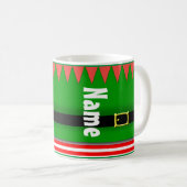 Cute Elf Kerstfeestay Coffee Tea Mok (Voorkant rechts)