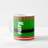 Cute Elf Kerstfeestay Coffee Tea Mok (Voorkant links)