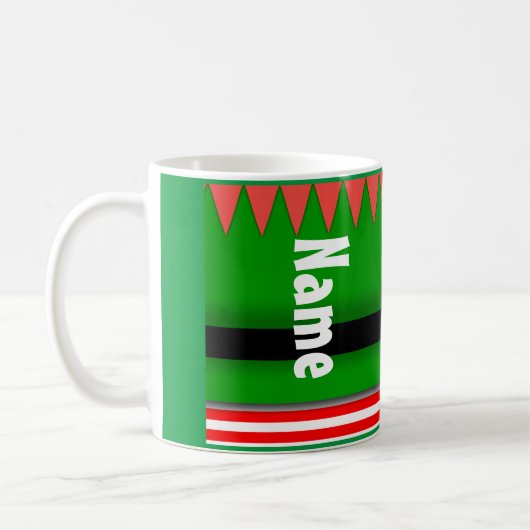 Cute Elf Kerstfeestay Coffee Tea Mok (Links)