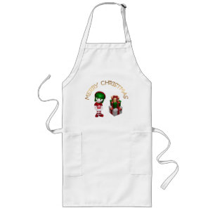 Cute Elf Kerstmis Lang Schort