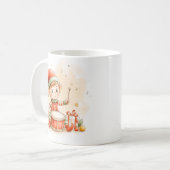 Cute Elf Kerstmokerwikkel Koffiemok (Voorkant links)