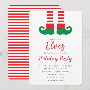 Cute Elf kerstparty Kaart