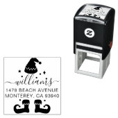 Cute Elf-kerstretouradres Zelfinktende Stempel (In situ)