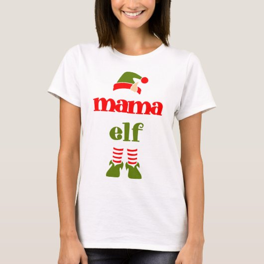 Cute Elf mama T-shirt (Voorkant)