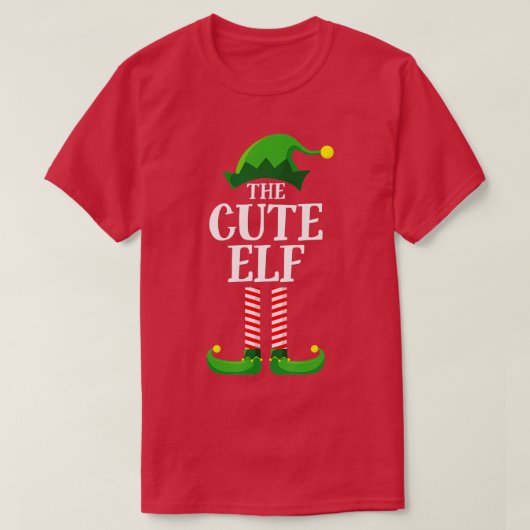 Cute Elf Matching Family Group kerstparty Fun T-shirt (Design voorkant)