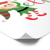 Cute Elf Merry Elfin Kerstmis Poster (Hoek)