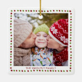 Cute Elf MERRY LITTLE CHRISTMAS 2 Foto Keramisch Ornament (Achterkant)