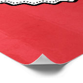 Cute Elf met kerstriet Kerst Poster (Hoek)