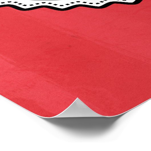 Cute Elf met kerstriet Kerst Poster (Hoek)