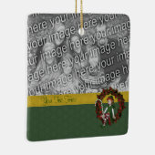 Cute Elf on Wreate Holiday Foto Keramisch Ornament (Rechts)