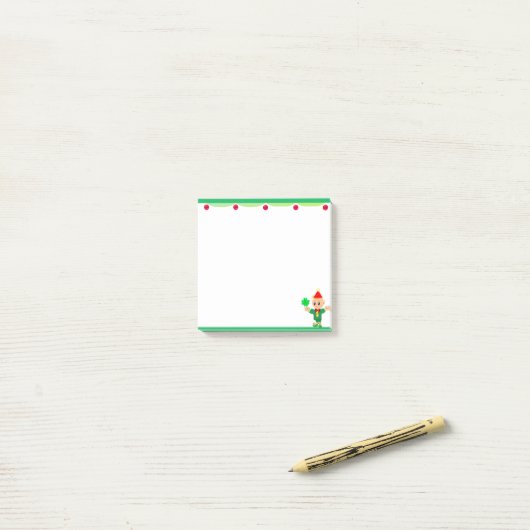 Cute Elf Post-it® Notes (Op bureau)