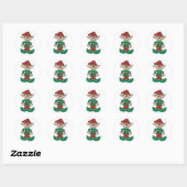 Cute Elf Ronde Sticker (Vel)