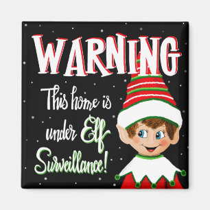 Cute Elf Surveillance Magneet
