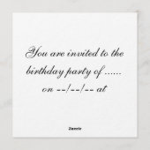 Cute Elf Watcher Starry Night Kids Birthday Party  Kaart (Achterkant)