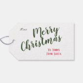 Cute "Elf Watching/ kerstdesign/Personalized Cadeaulabel (Achterkant Horizontaal)