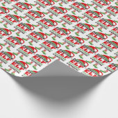 Cute "Elf Watching"-kerstinpakpapier Cadeaupapier (Hoek)