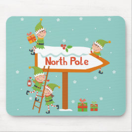 Cute Elves die naar de Noordpool gaat Muismat