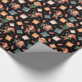 Cute Elves Pattern Cadeaupapier (Hoek)