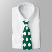 Cute emerald green en white large polka dots stropdas (Gebonden)