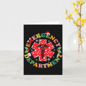 Cute Emergency Department Christmas Er Nurse Santa Kaart (Gele Bloem)