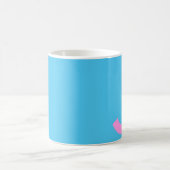 Cute Emo Blue Monogram Travel Koffiemok (Center)
