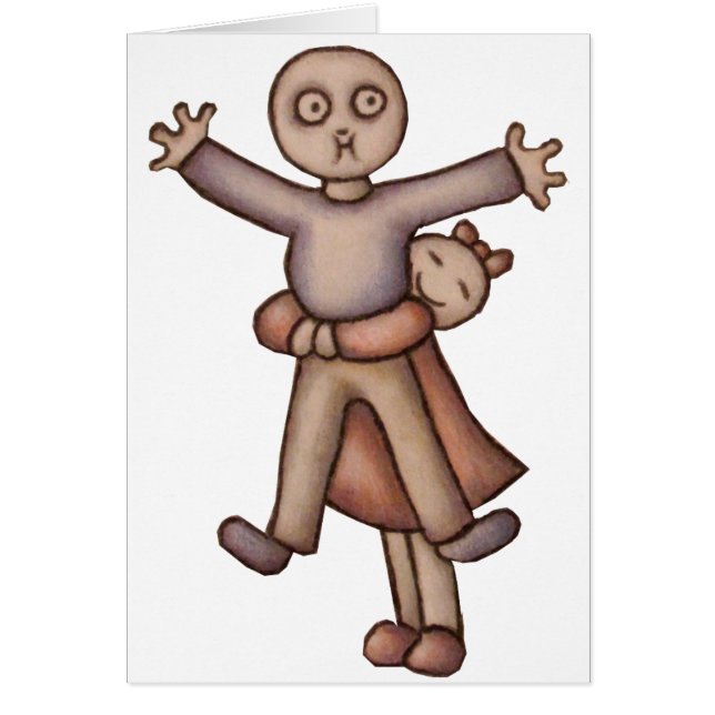 Cute Emo Cartoon Girl Hugging Boy (Voorkant)