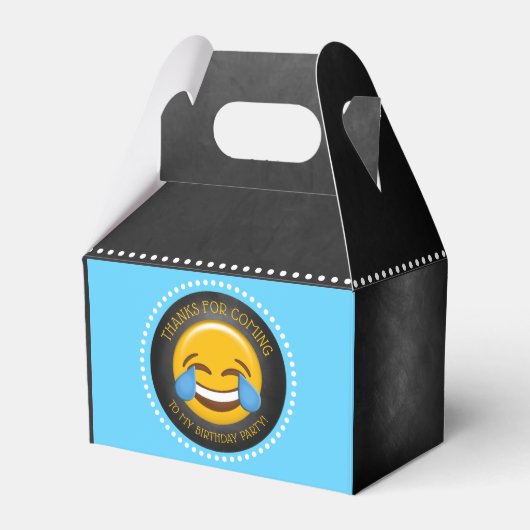 Cute Emoji Birthday Party Bedankdoosjes (Voorkant Zijde)